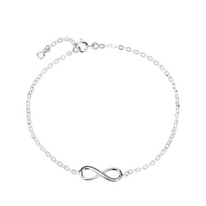 Infinity Armbånd i 14 kt. Hvidguld - 17 og 19 cm