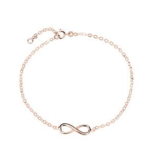 Infinity Armbånd i 14 kt. Rosaguld - 17 til 19 cm