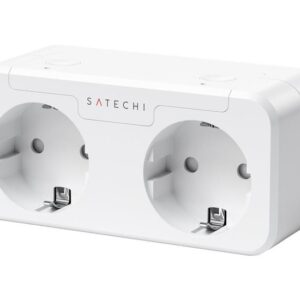 Satechi Dual Smart Outlet - smart stik - Wi-Fi - hvid