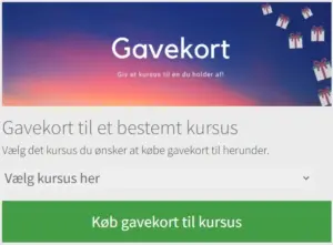 Gavetip.dk Gavekort til kursus i gave