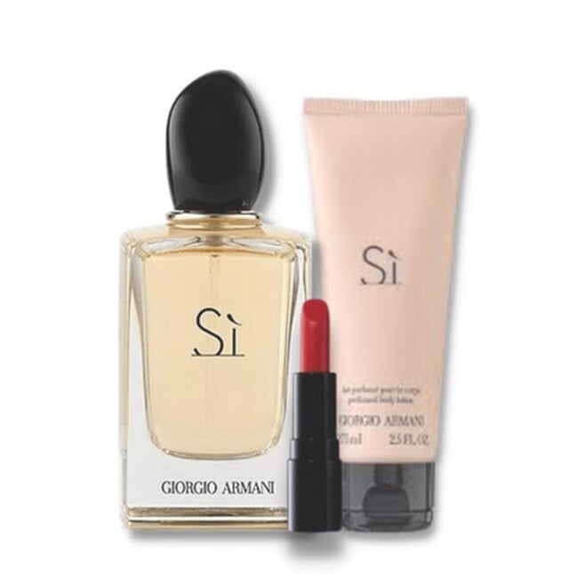 Giorgio Armani - SÃ­ Gaveæske - 50 ml Edp + Body Lotion + Læbestift