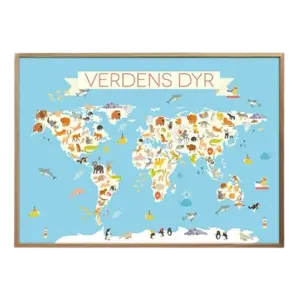 Gavetip.dk Plakat med verdens dyr i gave
