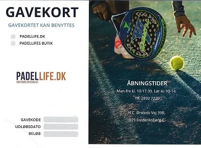 Gavetip.dk Gavekort til padellife.dk