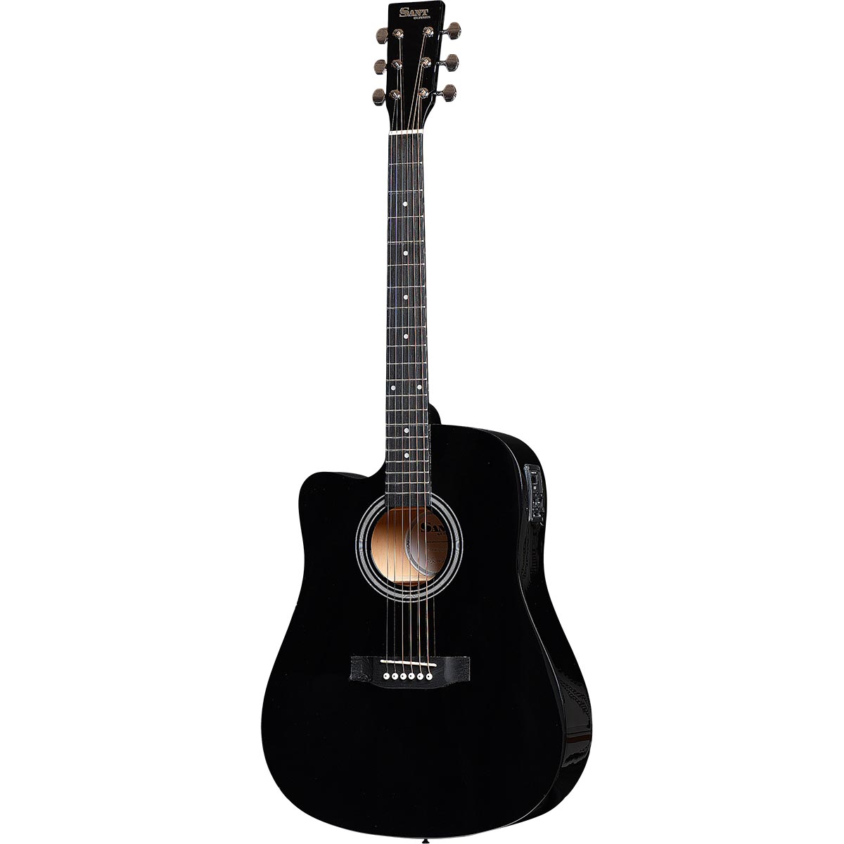 Sant Guitars AC-86EQL BK venstrehånds-western-guitar sort