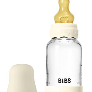 BIBS Boheme Sutteflaske - 120 ml - Glas/Naturgummi - Ivory