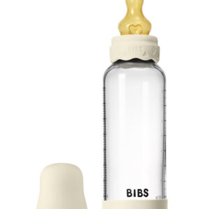 BIBS Boheme Sutteflaske - 240 ml - Glas/Naturgummi - Ivory