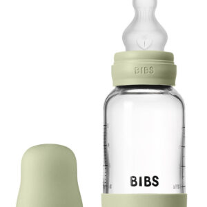 BIBS Sutteflaske - 120 ml - Glas/Silikone - Sage