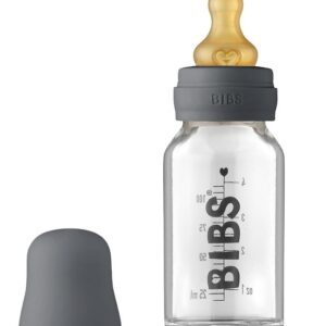 BIBS Sutteflaske - Glas - 110 ml - Naturgummi - Iron