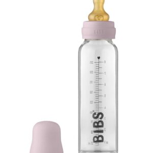 BIBS Sutteflaske - Glas - 225 ml - Naturgummi - Dusky Lilac