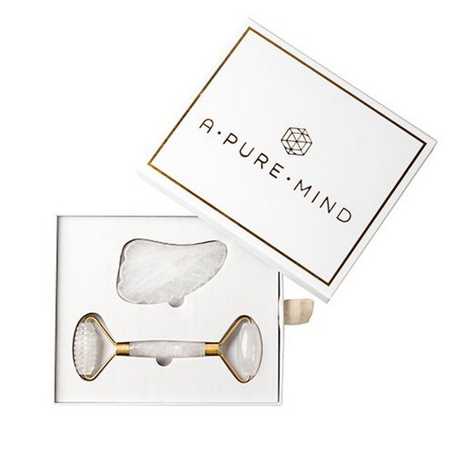 A Pure Mind - Repair Gaveæske Bjerg Krystal Ansigtsrulle og Gua Sha