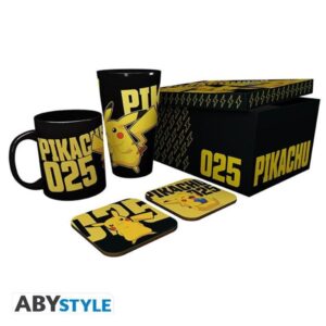 ABYstyle - POKEMON Gift Set Glass XXL+Mug+2 Coasters Glow in the dark - Gaveæske