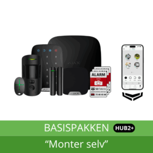 AJAX HUB 2 PLUS Basispakke m/PhOd - Sort