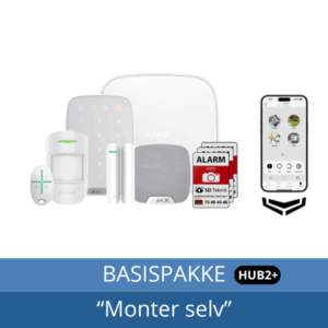 AJAX HUB 2 PLUS Basispakke m/pir - Hvid