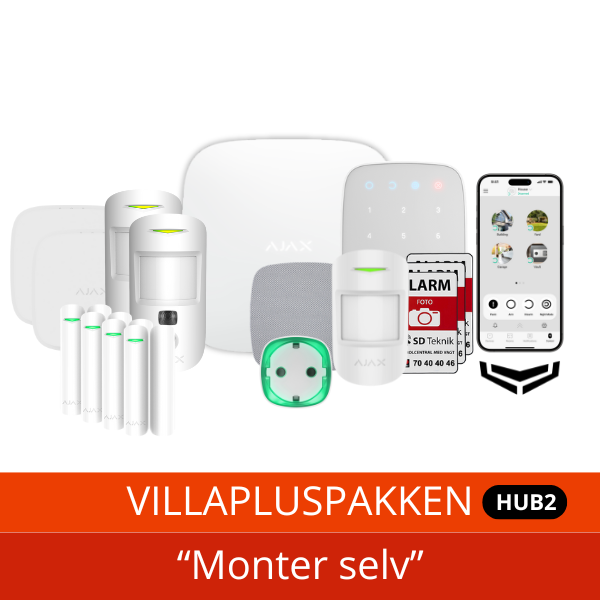 AJAX HUB 2 VillaPluspakke PhOd - Hvid