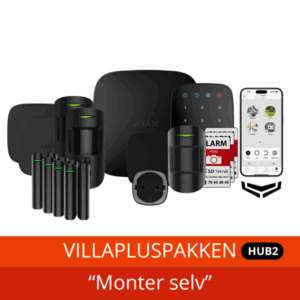 AJAX HUB 2 VillaPluspakke PhOd - Sort