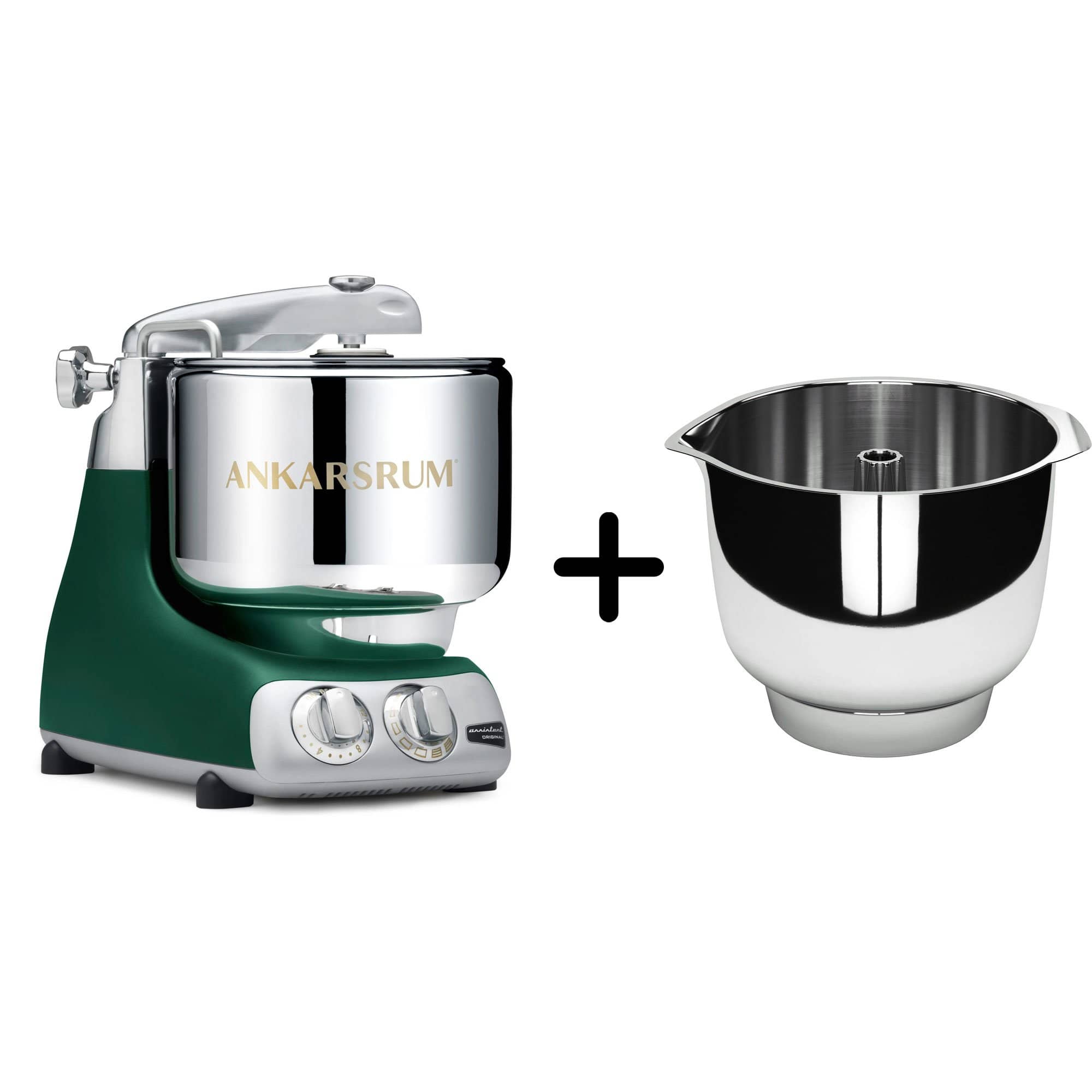 AKM 6230 køkkenmaskine + Assistent Original piskeskål, forest green