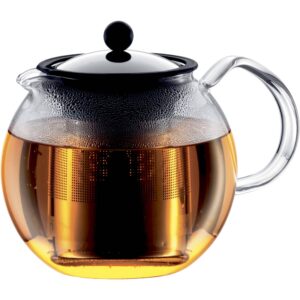 ASSAM tekande med glashåndtag, 1,5 l, sort og stål