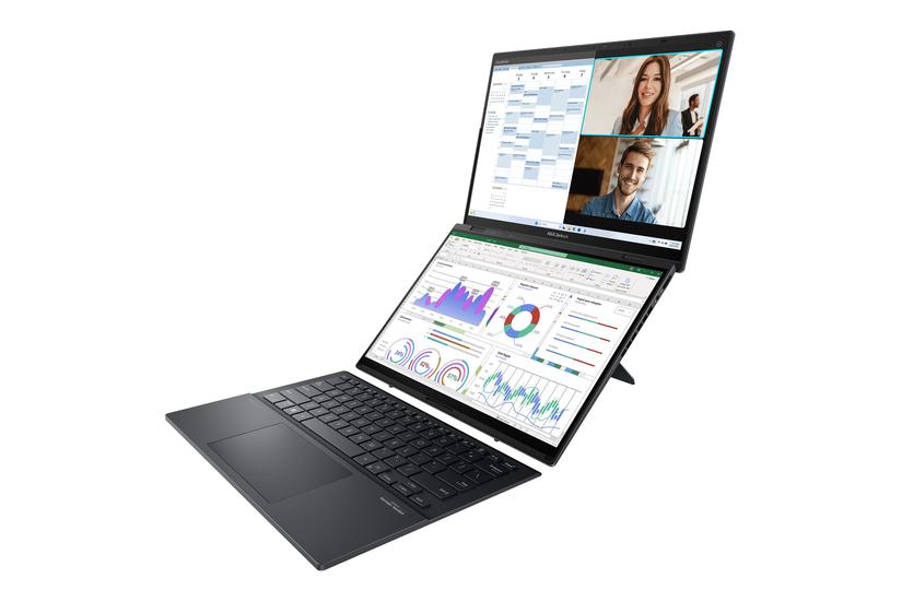 ASUS Zenbook Duo OLED UX8406MA-PURE19 Bærbar PC - Intel Core Ultra 7 (Serie 1) 155H / 1.4 GHz - 32 GB LPDDR5X - 1 TB SSD M.2 PCIe 4.0 - NVM Express (NVMe) - 14" OLED