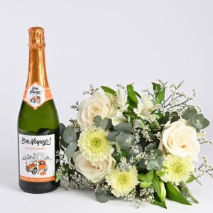 Alkoholfri bobler med lys buket, floristens valg - Send blomster med Bloomit