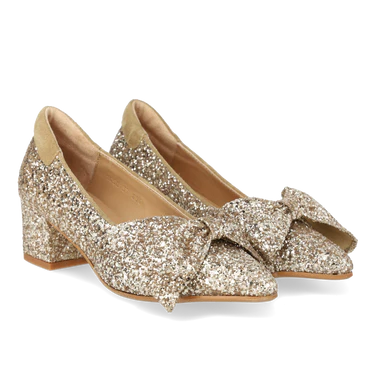 Angulus - Glitter Pump - 22-0185 - Champagne - 38.5