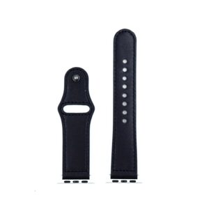 Apple Watch rem læder 38mm / 40mm kulsort