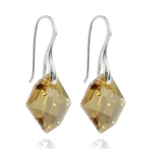 Arctic øreringe "Crystal golden Shadow"/sølv