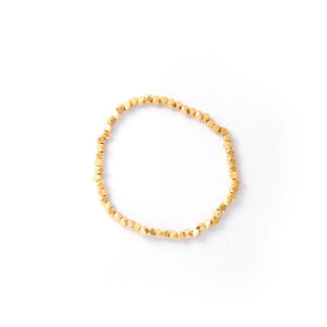 Armbånd - #RhombusCube - one size fits all armbånd - Guldfarvede perler