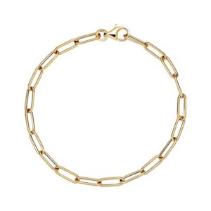 Armbånd i 9 kt. Guld med aflange Led - 18,5 cm