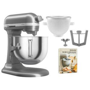 Artisan 5KSM70SHXE køkkenmaskine 6,6 liter + 5KSMICM Ice Cream Maker, medallion silver