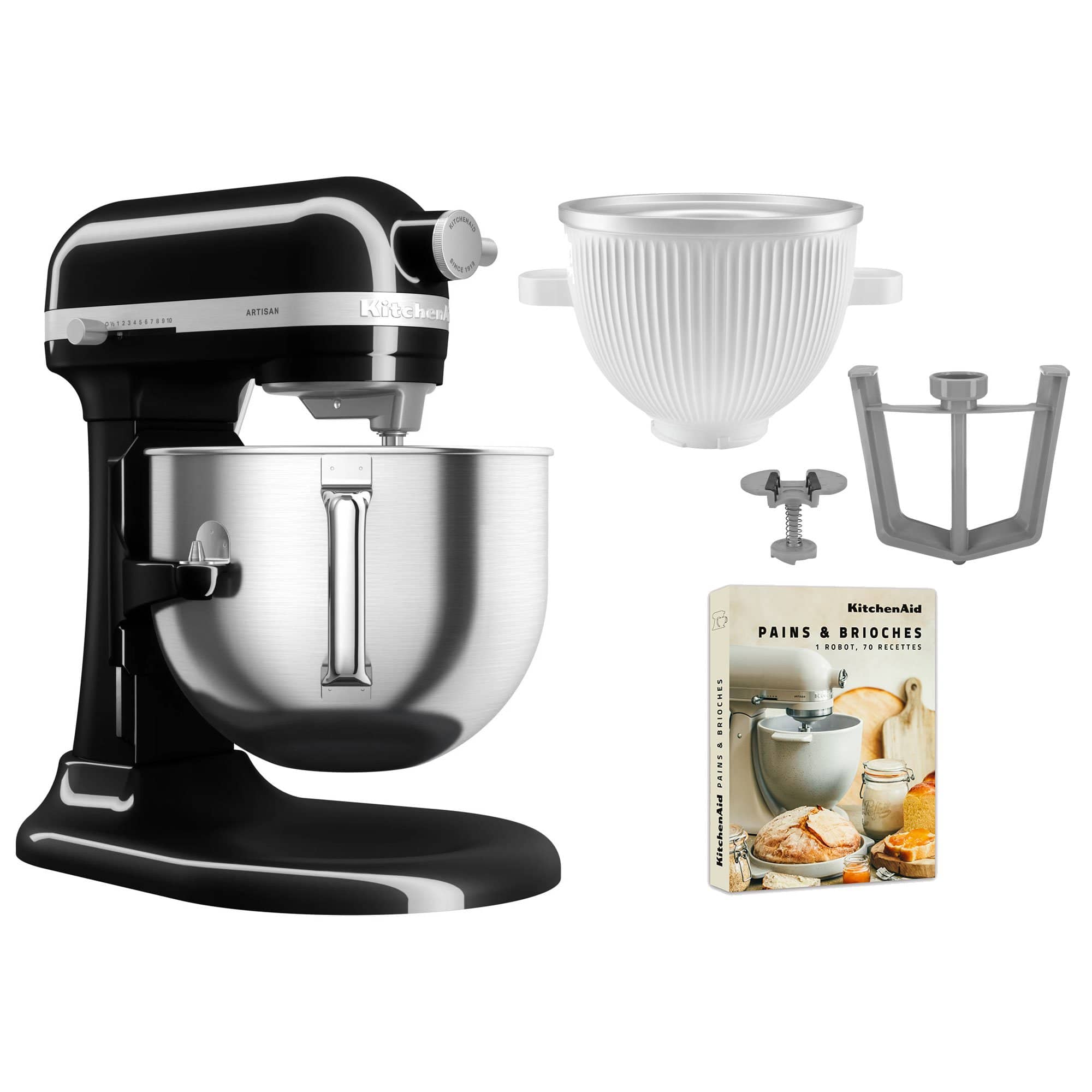 Artisan 5KSM70SHXE køkkenmaskine 6,6 liter + 5KSMICM Ice Cream Maker, onyx black