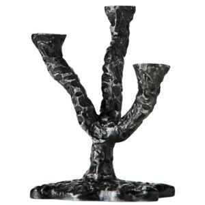 Ava lysestage, antique dark grey