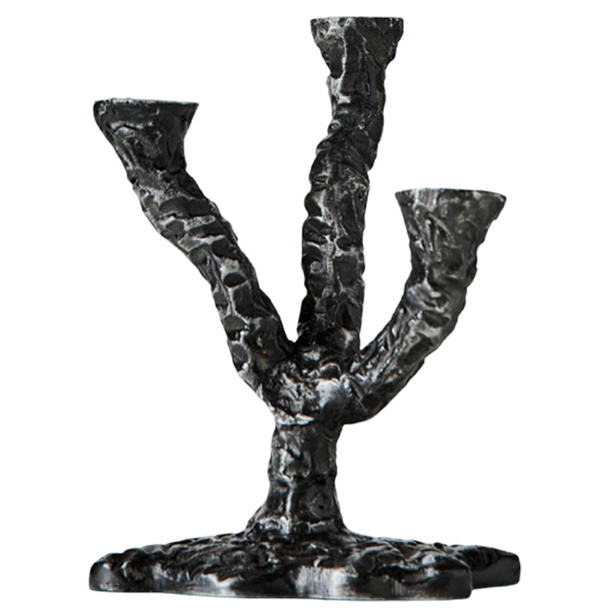 Ava lysestage, antique dark grey