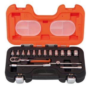 BAHCO 1/4 topnøglesæt med 16 dele tommemål 1/8-9/16