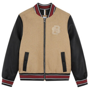 BOSS Jakke - Uld - Cookie m. Sort/Rød