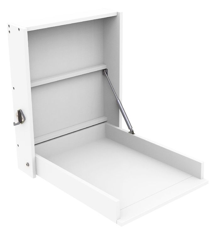 BabyDan Vægophængt Puslebord - 58x75x75 cm - Hvid