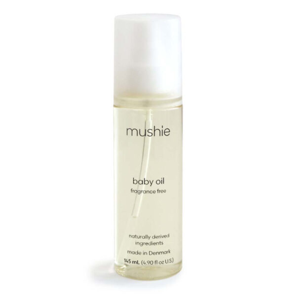 Babyolie fra Mushie / Uden parfume - 100 ml.