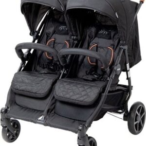 Babytrold - Os2 Tvillinge Klapvogn - Sort