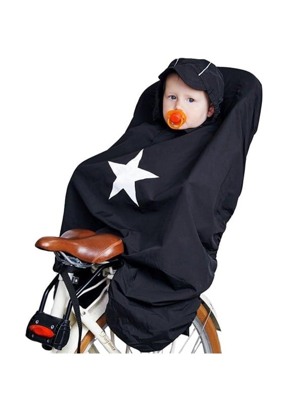 Babytrold Regnslag til cykelstol, Sort