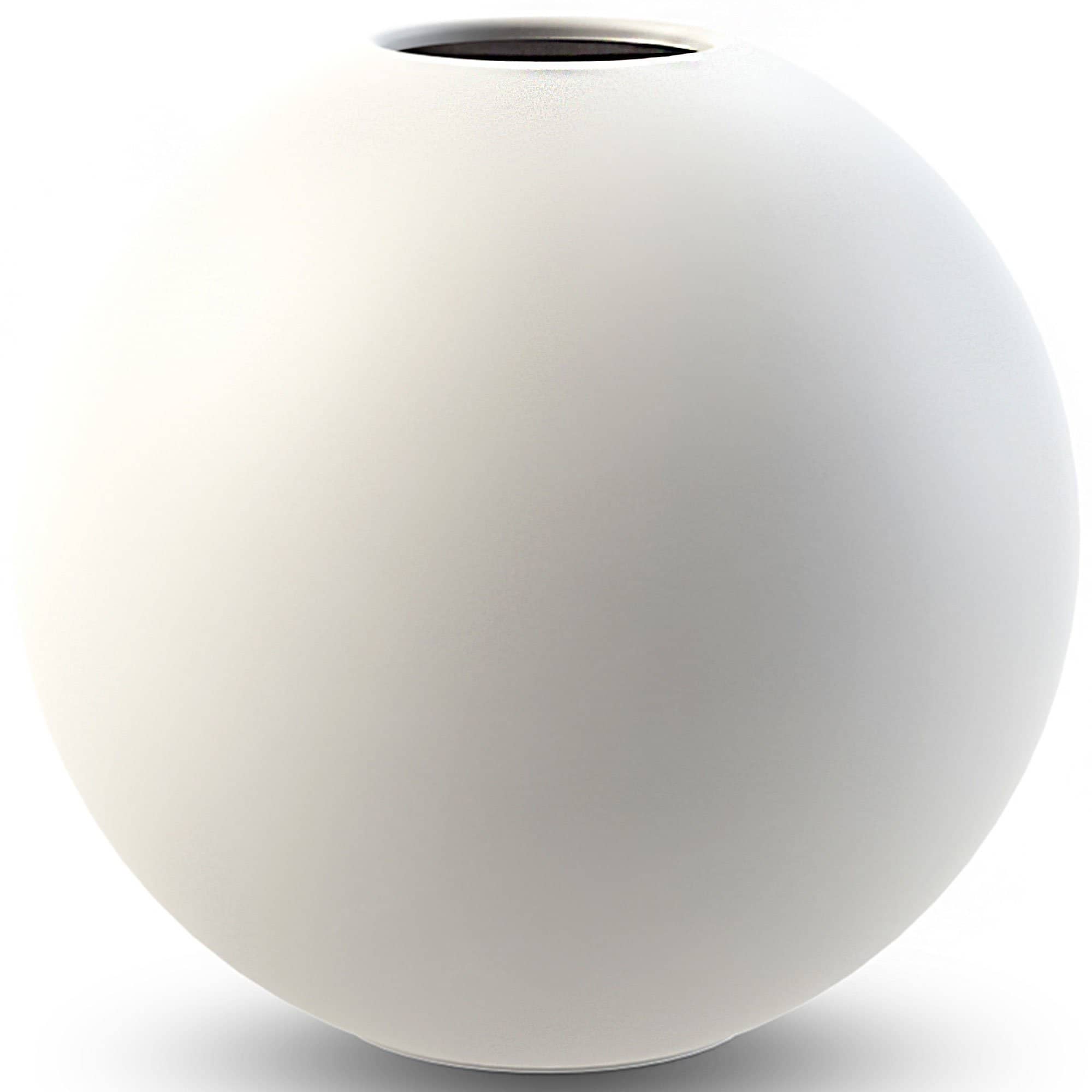 Ball vase, 20 cm, white