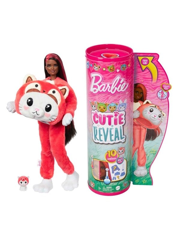Barbie Cutie Reveal Dragt Kat Rød Panda