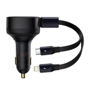 Baseus Car Charger Enjoyment with cable USB-C + Lightning 3A 30W (Black)
