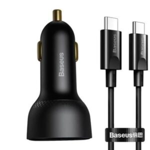 Baseus Car charger Superme USB USB-C 100W + USB-C cable (black)