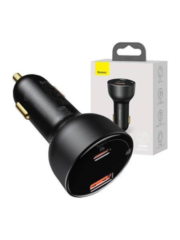 Baseus Car charger Superme USB USB-C 100W (black)