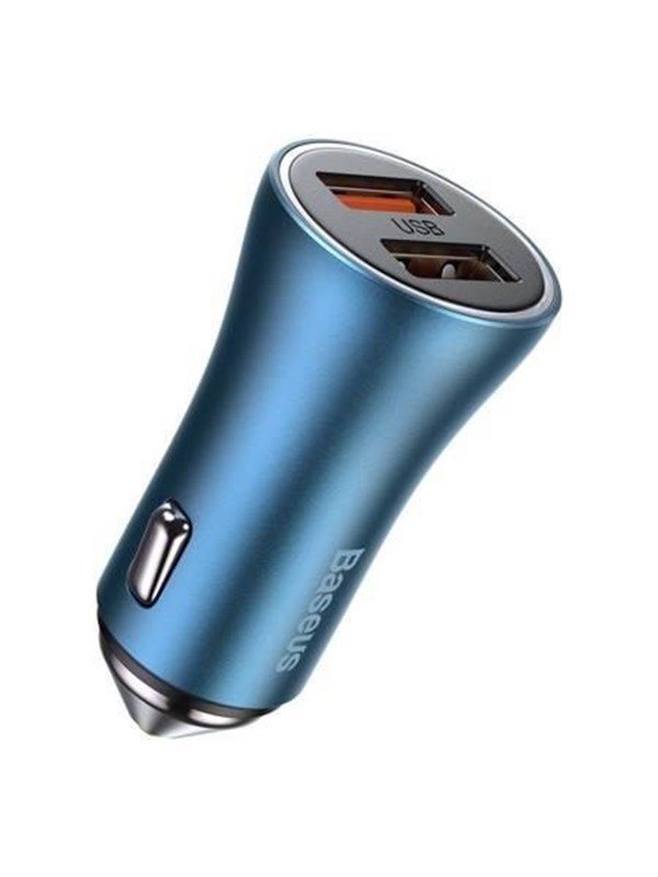 Baseus Golden Contactor Pro car charger 2x USB 40W (blue)