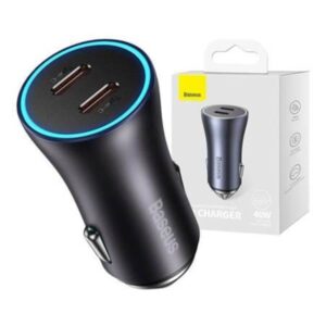 Baseus Golden Contactor Pro car charger 2x USB-C 40W (Dark Gray)
