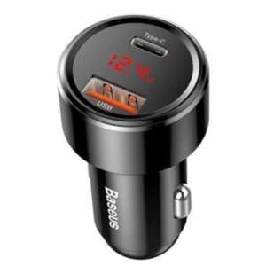 Baseus Magic Car Charger USB + USB-C QC 4.0 PD 45W (Black)