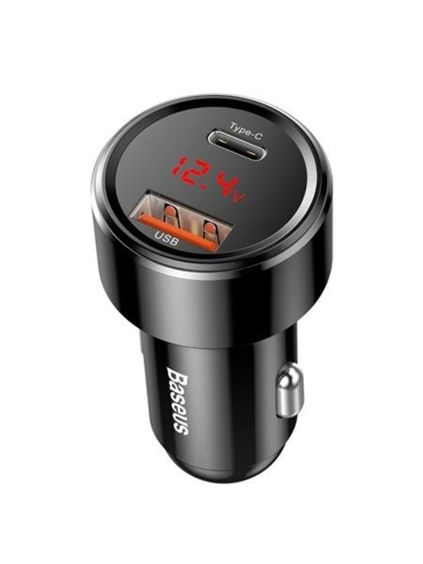 Baseus Magic Car Charger USB + USB-C QC 4.0 PD 45W (Black)