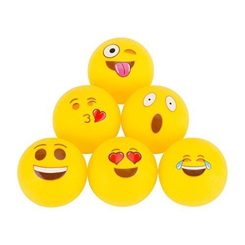 Beer Pong bolde med emojis - 6 stk