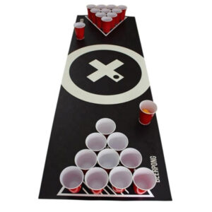 Beer Pong spillemåtte m. bolde og glas