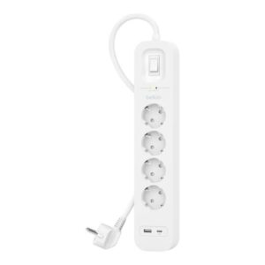 Belkin Connect - strømstødsbeskytter - med USB-C- og USB-A-porte